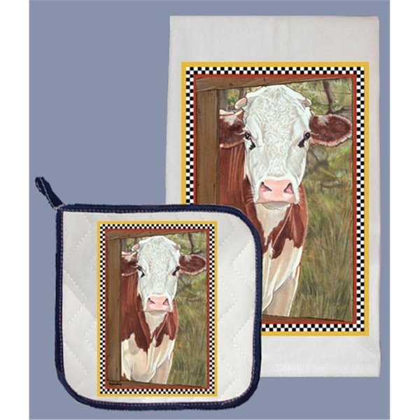 Bakebetter Cow Dish Towel And Pot Holder Set BA2633883